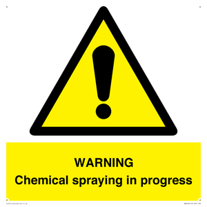 WARNING Chemical spraying in progress